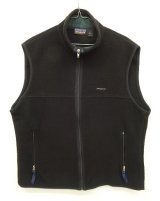 90'S PATAGONIA "SYNCHILLA" フルジップ フリースベスト ブラック USA製 (VINTAGE)