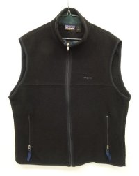 90'S PATAGONIA "SYNCHILLA" フルジップ フリースベスト ブラック USA製 (VINTAGE)