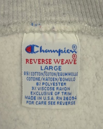 画像2: 90'S CHAMPION "VAIL COLORADO" 刺繍タグ リバースウィーブ グレー USA製 (VINTAGE)