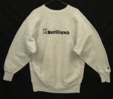 90'S CHAMPION "MERRILL LYNCH" 刺繍タグ リバースウィーブ グレー USA製 (VINTAGE)