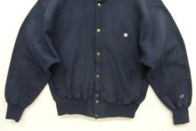 他の写真3: 90'S CHAMPION 刺繍タグ リバースウィーブ スナップボタン カーディガン ネイビー メキシコ製 (VINTAGE)