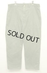 60'S BIG SMITH トップスナップボタン 裏地キルティング ペインターパンツ オリーブ SCOVILLジップ (VINTAGE)