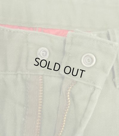 画像3: 60'S BIG SMITH トップスナップボタン 裏地キルティング ペインターパンツ オリーブ SCOVILLジップ (VINTAGE)