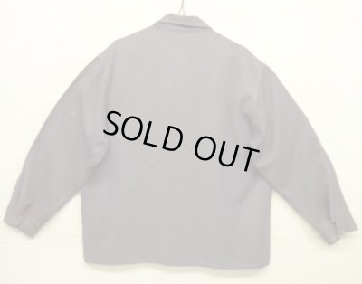 画像4: 50'S UNKNOWN レーヨンギャバジン ドリズラージャケット CROWNジップ ナス紺 (VINTAGE)