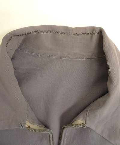 画像5: 50'S UNKNOWN レーヨンギャバジン ドリズラージャケット CROWNジップ ナス紺 (VINTAGE)