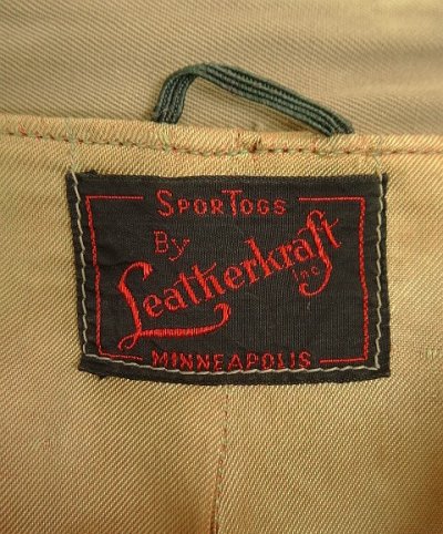 画像2: 40'S SPORTOGS by LEATHERKRAFT レーヨンギャバジン ドリズラージャケット ダークベージュ (VINTAGE)