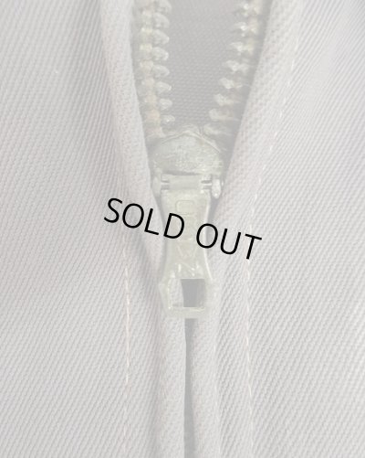 画像2: 50'S UNKNOWN レーヨンギャバジン ドリズラージャケット CROWNジップ ナス紺 (VINTAGE)