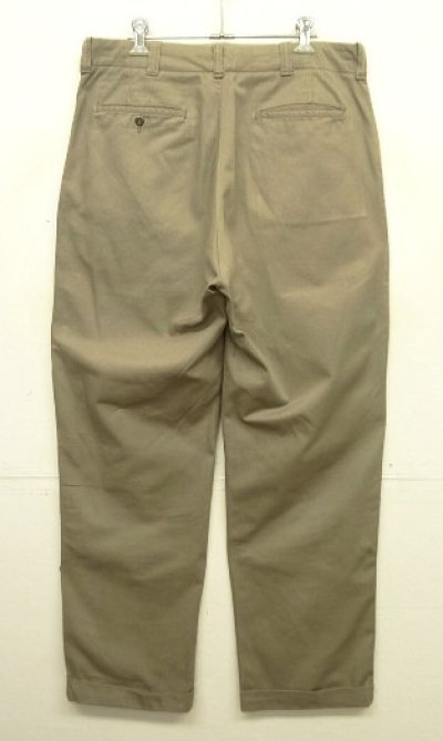 画像5: 60'S McNAIR'S "STEVENS TWIST TWILL" ボタンフライ コットン100% チノパンツ カーキ (VINTAGE)