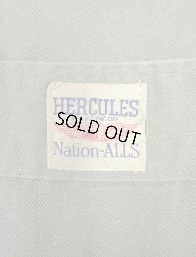 画像2: 50'S HERCULES ヘリンボーンツイル オールインワン カバーオール TALONジップ グレー系カーキ (VINTAGE)