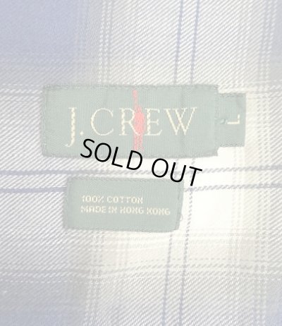 画像2: 90'S J.CREW 旧タグ コットン100% 長袖シャツ オンブレチェック 香港製 (VINTAGE)