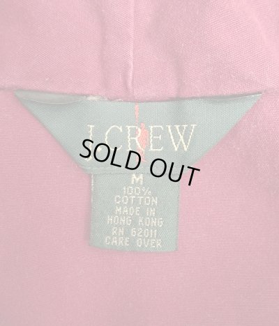 画像2: 90'S J.CREW 旧タグ コットン カラーブロック アノラックパーカー ホワイト/バーガンディ (VINTAGE)