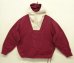 画像1: 90'S J.CREW 旧タグ コットン カラーブロック アノラックパーカー ホワイト/バーガンディ (VINTAGE) (1)