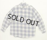 90'S J.CREW 旧タグ コットン100% 長袖シャツ オンブレチェック 香港製 (VINTAGE)