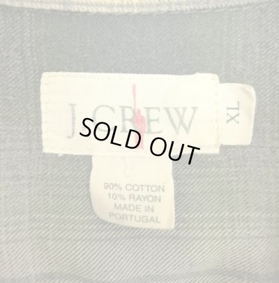 画像2: 90'S J.CREW 旧タグ レーヨン混 長袖シャツ オンブレチェック ポルトガル製 (VINTAGE)