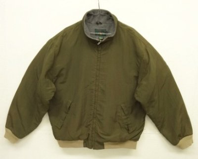 画像1: 90'S J.CREW 旧タグ 裏地フリース ナイロン ドリズラージャケット カーキ USA製 (VINTAGE)