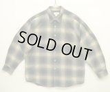 90'S J.CREW 旧タグ レーヨン混 長袖シャツ オンブレチェック ポルトガル製 (VINTAGE)