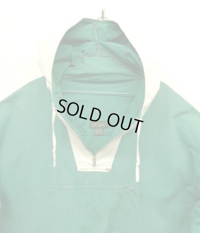 画像3: 90'S J.CREW 旧タグ コットン カラーブロック アノラックパーカー ホワイト/グリーン (VINTAGE)