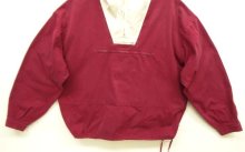 他の写真3: 90'S J.CREW 旧タグ コットン カラーブロック アノラックパーカー ホワイト/バーガンディ (VINTAGE)