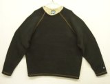 90'S ALF 襟ボア付き ラグランスリーブ フリースシャツ ダークオリーブ USA製 (VINTAGE)