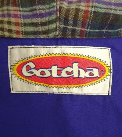 画像2: 90'S GOTCHA ナイロン アノラックパーカー ダークブルー/ブルー USA製 (VINTAGE)
