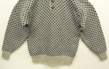 他の写真3: 80'S EDDIE BAUER 黒タグ ヘンリーネック セーター 総柄 USA製 (VINTAGE)