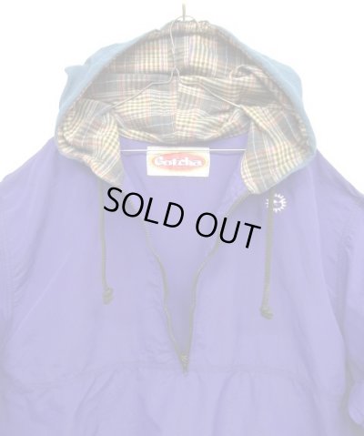 画像4: 90'S GOTCHA ナイロン アノラックパーカー ダークブルー/ブルー USA製 (VINTAGE)