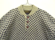 他の写真1: 80'S EDDIE BAUER 黒タグ ヘンリーネック セーター 総柄 USA製 (VINTAGE)