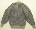 画像4: 80'S EDDIE BAUER 黒タグ ヘンリーネック セーター 総柄 USA製 (VINTAGE) (4)