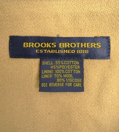 画像2: 80'S BROOKS BROTHERS 裏地ウールライナー付き ドリズラージャケット ベージュ (VINTAGE)