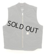 CARHARTT 裏地キルティング ダックベスト ブラック (USED)