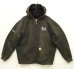 画像1: CARHARTT 裏地サーマル ダブルフェイスパーカー フェードブラック 企業物 (VINTAGE) (1)