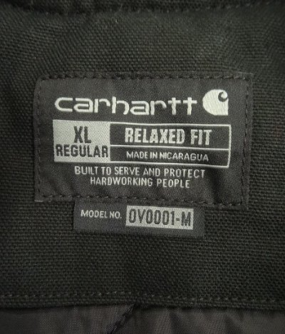 画像2: CARHARTT 裏地キルティング ダックベスト ブラック (USED)