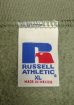 画像2: 90'S RUSSELL ATHLETIC 前Vガゼット付き クルーネック スウェットシャツ ライトカーキ メキシコ製 (VINTAGE) (2)