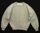 90'S RUSSELL ATHLETIC 前Vガゼット付き クルーネック スウェットシャツ ヘザーグレー メキシコ製 (VINTAGE)