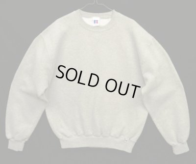 画像1: 90'S RUSSELL ATHLETIC 前Vガゼット付き クルーネック スウェットシャツ ヘザーグレー メキシコ製 (VINTAGE)