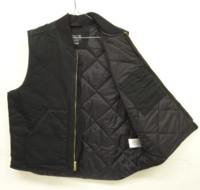 画像3: CARHARTT 裏地キルティング ダックベスト ブラック (USED)