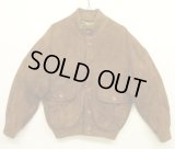 UNKNOWN スウェード A-1型 バルスタージャケット ダークブラウン (VINTAGE)