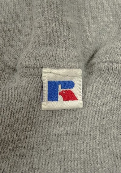 画像3: 90'S RUSSELL ATHLETIC 前Vガゼット付き クルーネック スウェットシャツ ヘザーグレー メキシコ製 (VINTAGE)