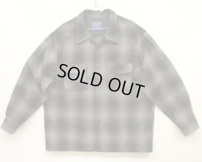 画像1: 90'S PENDLETON "BOARD SHIRT" ウール オープンカラーシャツ オンブレチェック (VINTAGE)