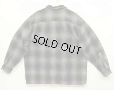 画像3: 90'S PENDLETON "BOARD SHIRT" ウール オープンカラーシャツ オンブレチェック (VINTAGE)