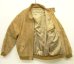 画像4: 80'S LL Bean 中綿入り レザー ドリズラージャケット タン TALONジップ USA製 (VINTAGE) (4)