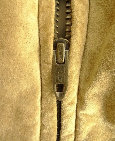 画像3: 80'S LL Bean 中綿入り レザー ドリズラージャケット タン TALONジップ USA製 (VINTAGE)