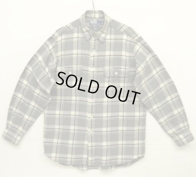 画像1: 90'S RALPH LAUREN "WHITFIELD" フランネル 長袖 ワークシャツ チェック柄 (VINTAGE)