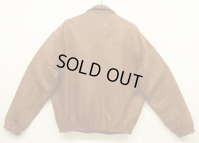 画像5: 90'S RALPH LAUREN 胸ロゴ無し チンスト付き 裏地付き レザー ドリズラージャケット ブラウン (VINTAGE)
