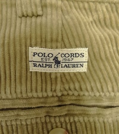 画像4: 90'S RALPH LAUREN "ANDREW PANT" ツープリーツ 太畝 コーデュロイパンツ タン (VINTAGE)