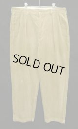 90'S RALPH LAUREN "ANDREW PANT" ツープリーツ 太畝 コーデュロイパンツ タン (VINTAGE)