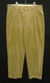 画像1: 90'S RALPH LAUREN "ANDREW PANT" ツープリーツ 太畝 コーデュロイパンツ タン (VINTAGE) (1)