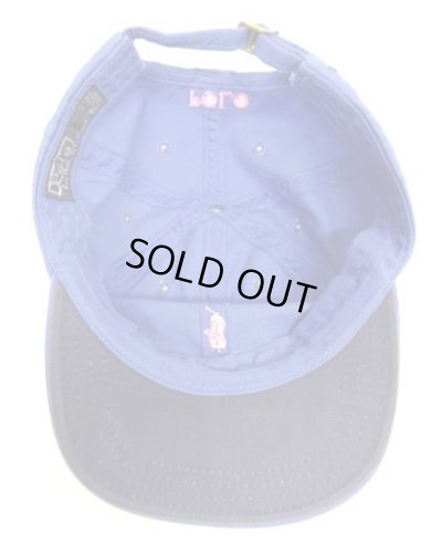 画像5: 90'S RALPH LAUREN ロゴ刺繍 ベースボールキャップ ブルー USA製 (VINTAGE)