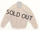 90'S RALPH LAUREN 胸ロゴ無し チンスト付き 裏地付き レザー ドリズラージャケット ブラウン (VINTAGE)