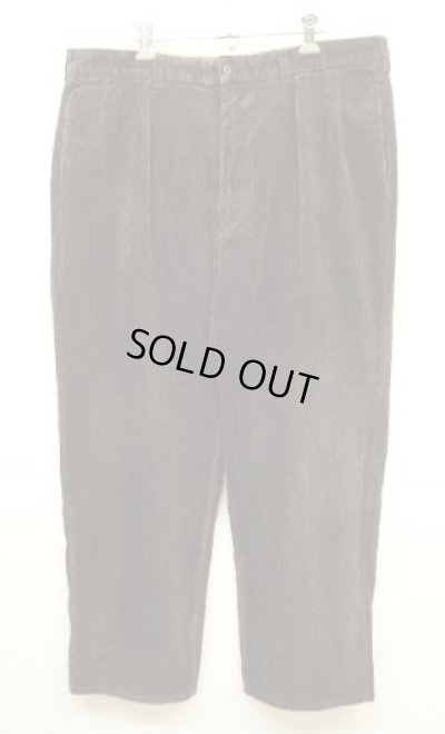 画像1: 90'S RALPH LAUREN "ANDREW PANT" ツープリーツ 太畝 コーデュロイパンツ ダークブラウン (VINTAGE)